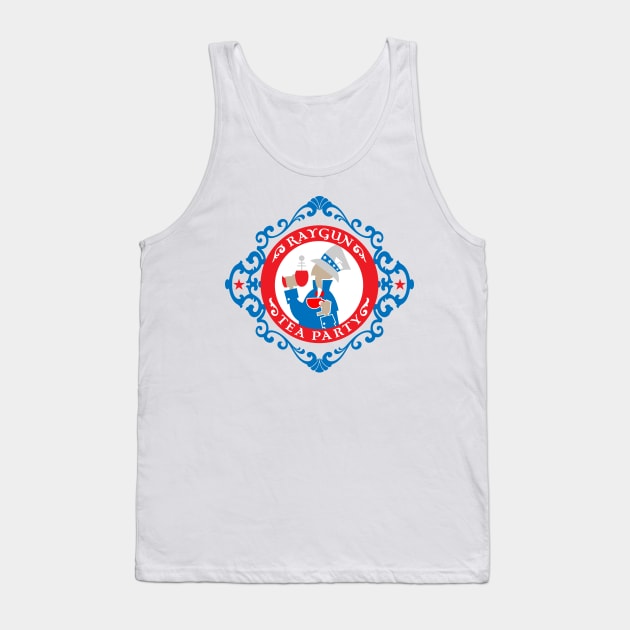 Mad Hatter Uncle Sam Tank Top by RaygunTeaParty